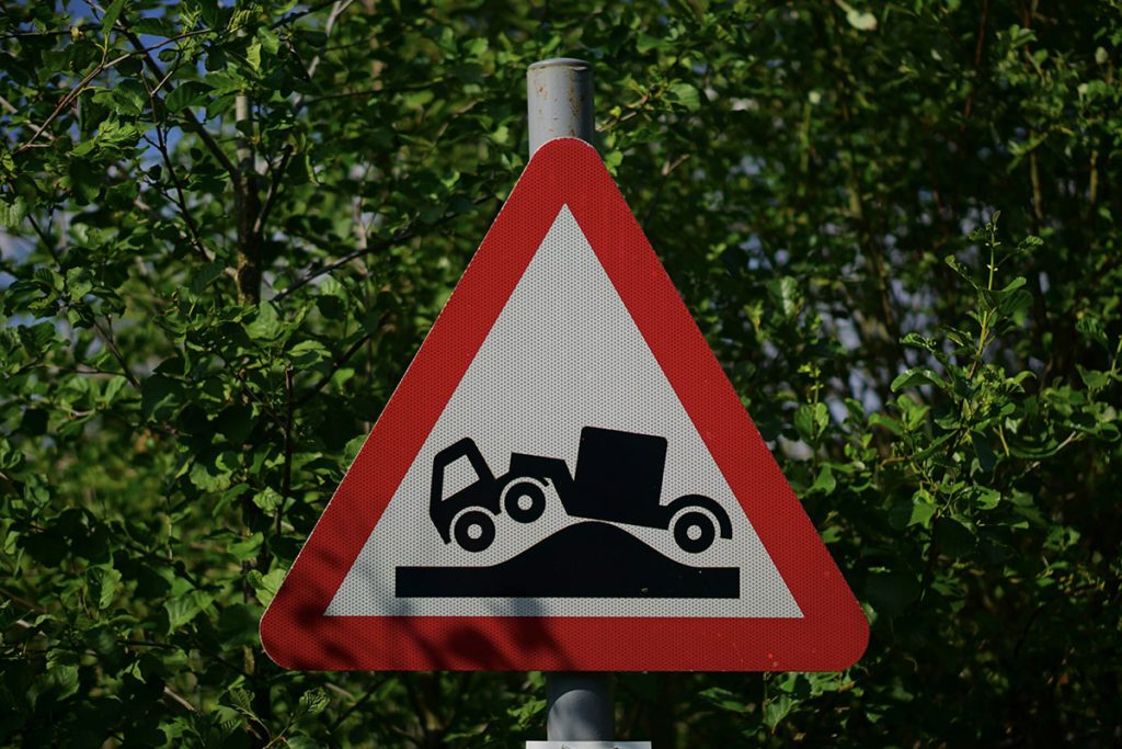 Bumps in Road Sign